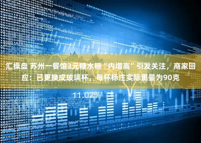 汇操盘 苏州一餐馆3元糖水碗“内增高”引发关注，商家回应：已更换成玻璃杯，每杯标注实际重量为90克